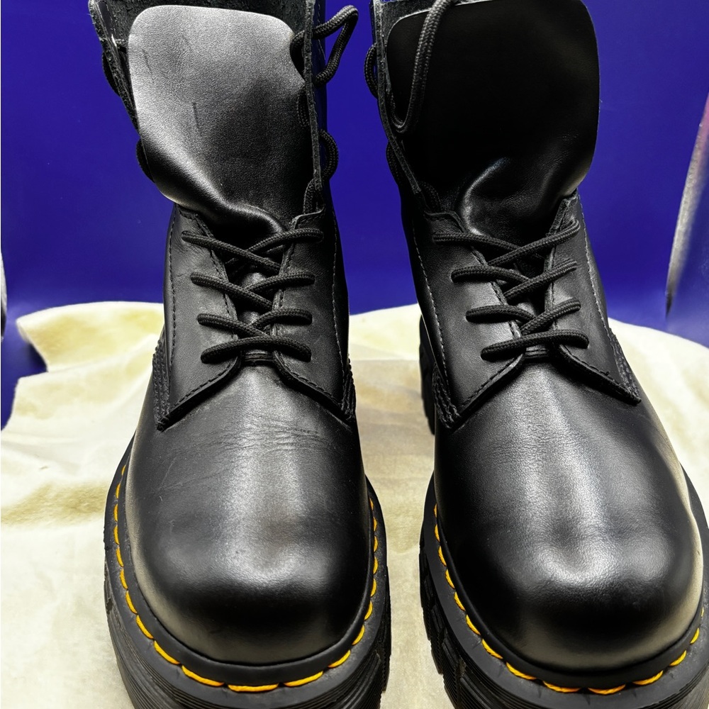Dr. Martens Black Leather Audrick Ankle Platform Boots-Practically Brand New!